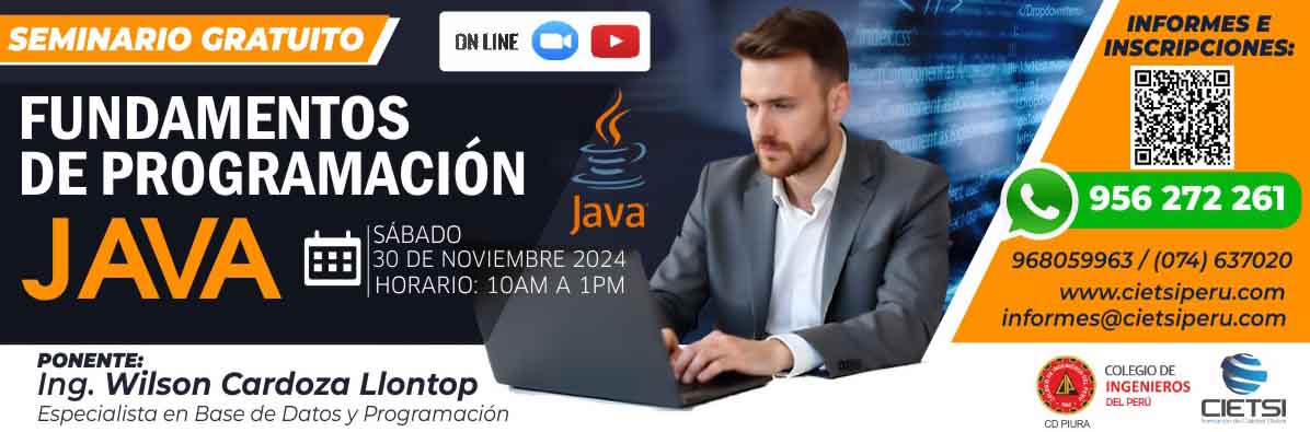 seminario gratuito fundamentos de programaciOn java 2024